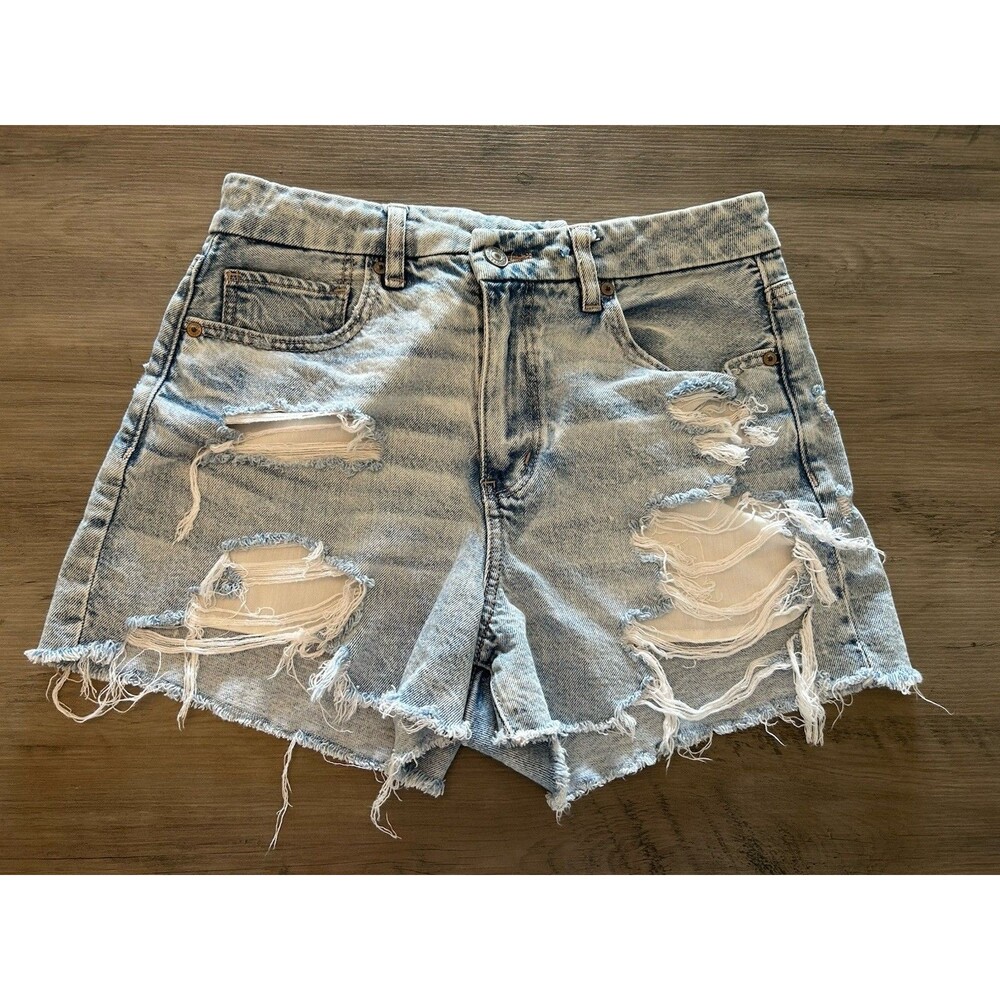 American Eagle Shorts Cut-Off Curvy Mom Distressed Strigid Womens Size 6